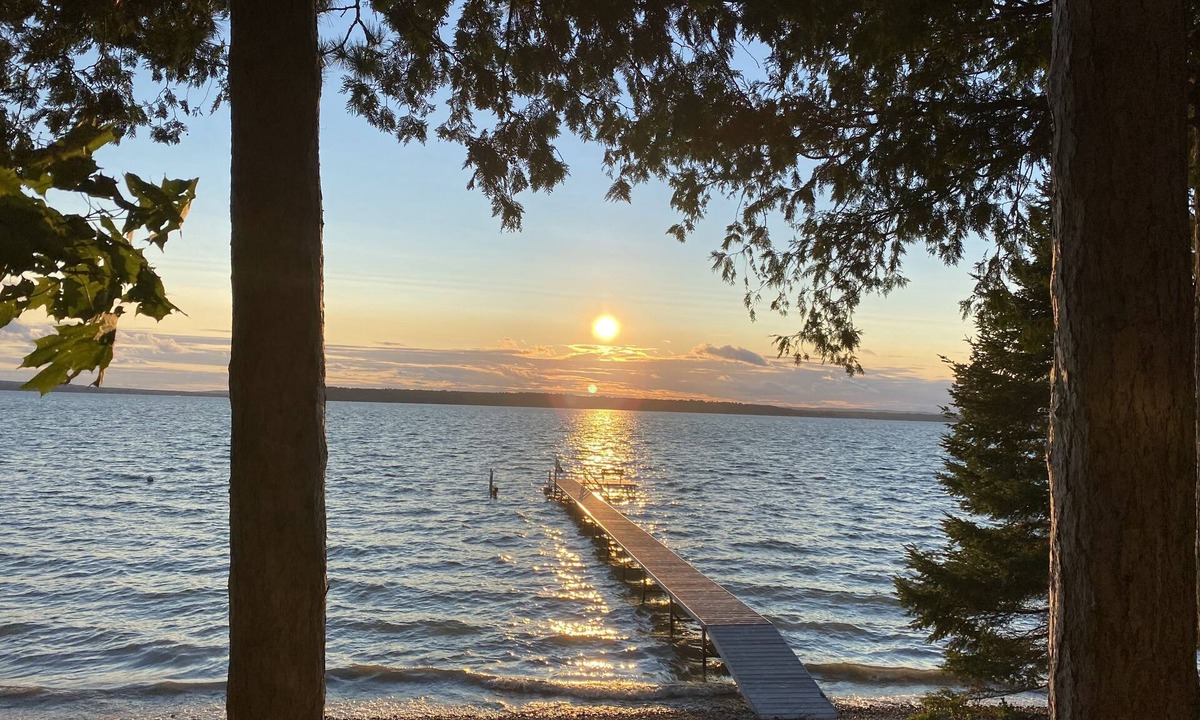 Cheboygan County Cottage | Burt Lake, Lake Front Family Vacation Home, 4BR-2BA, Amazing Sunsets!