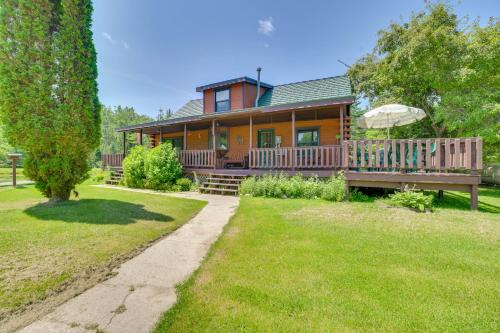 Mio House | Michigan Cabin w/On-Site Fishing Pond & Deck