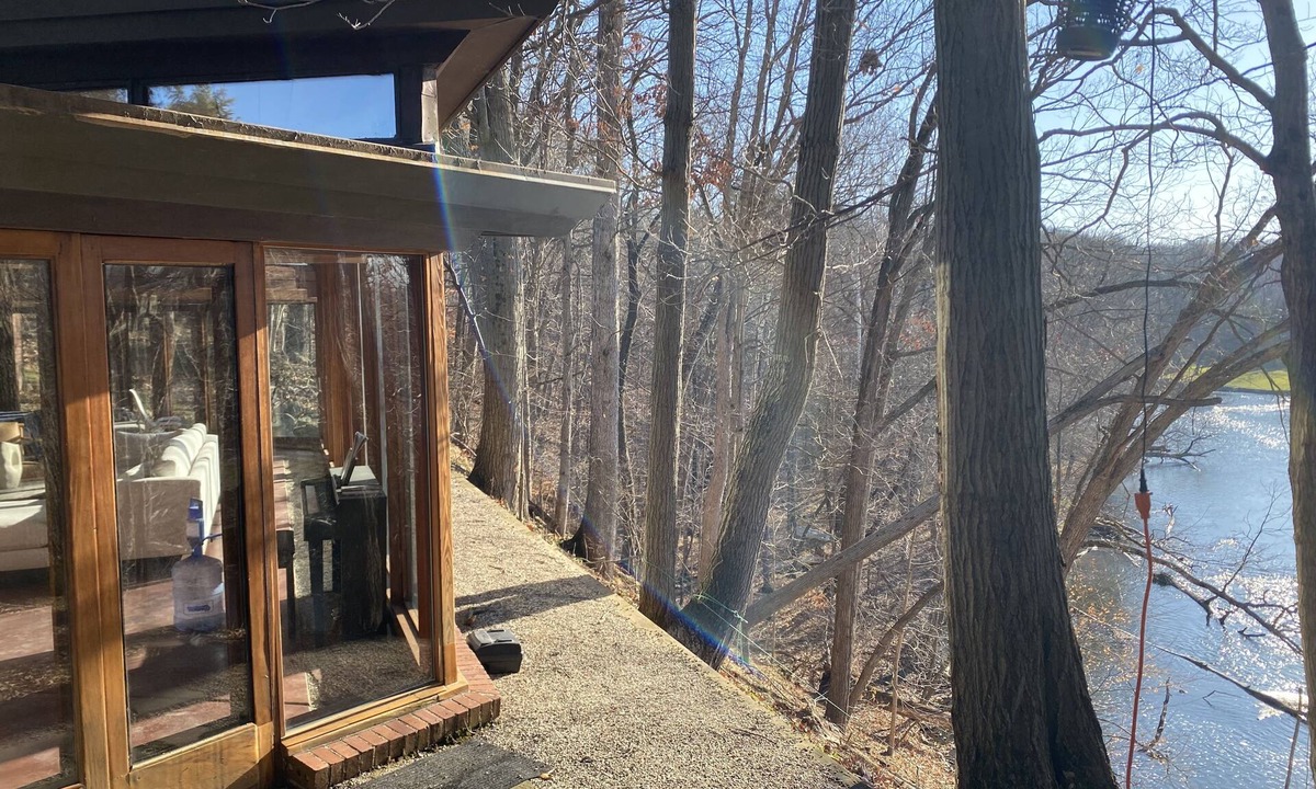 Alaska Ski Chalet | Usonian Frank Lloyd Wright Inspired River House on the Thornapple River