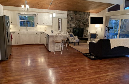 East Jordan House | Beautiful sloping view to water's edge on this Lake Charlevoix South Arm escape.