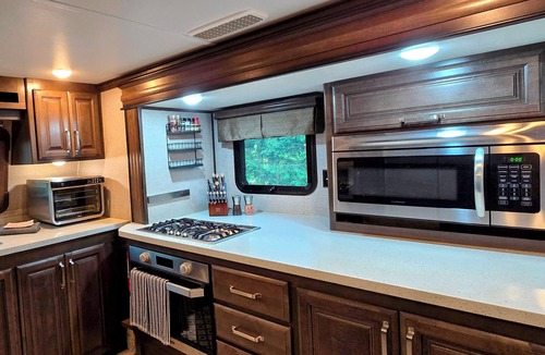 Boyne City House | Book Your Adventure in this Ultra Comfy, Luxury RV on 10 Acres. Bring your Pup!