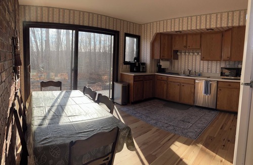 East Jordan House | Cute Aframe on 5 private acres with hot tub, views and family-friendly
