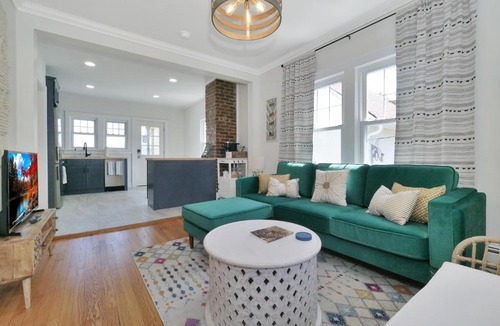 Newburgh Apartment | Deck View of Hudson River & Mt Beacon/Boho Suite