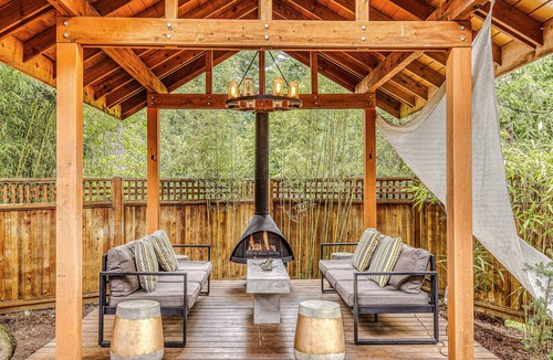 Mount Hood Village House | Dog-friendly home with hot tub, shared pool, firepit, fireplace, & river access