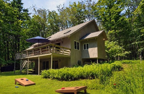 Otis House | Family Cabin w/Climbing Wall, Games. Near Great Barrington, Butternut, Lakes