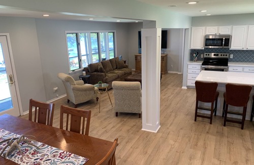 Nekoosa House | Lakefront home Minutes to Sand Valley Golf Resort Pontoon rental option