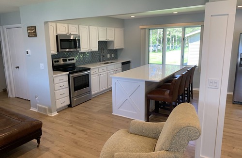 Nekoosa House | Lakefront home Minutes to Sand Valley Golf Resort Pontoon rental option