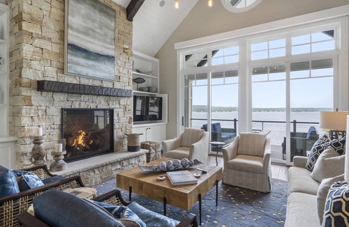 Petoskey Cottage | Luxury Lake Home with Private Dock