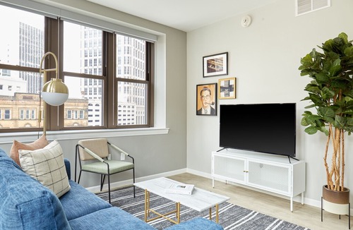 Downtown Detroit Apartment | Sonder | The Randolph | Charming 2BR