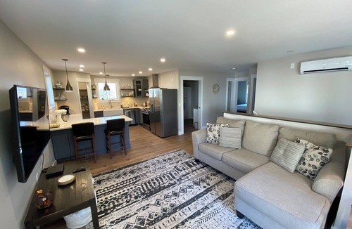Bow Apartment | Spacious 2 Bedroom Apartment on Rural, Wooded Property. King Bed