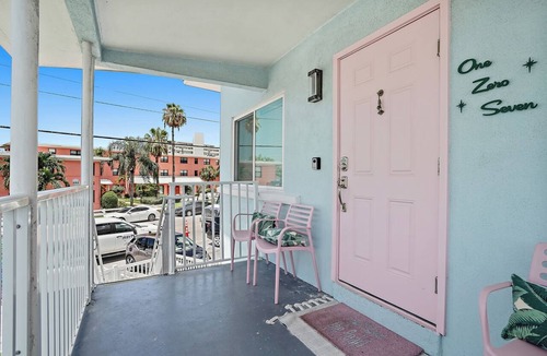 St. Pete Beach Condo | Unit 107 Studio King Suite - Partial View - The Pearl Cabana Club
