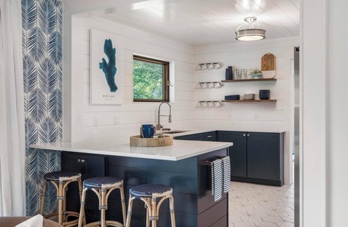 Alanson House | Wake Zone Cottage - Sleeps 10. Waterfront! Burt & Crooked Lake NEW HOT TUB