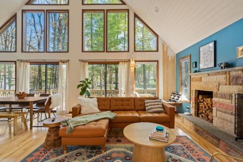 A-Frame Hot Tub Hike Firepit Design