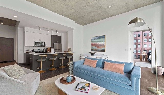 Elevated 2BR Retreat + Balcony with Bean Views