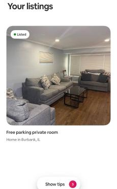 Free parking private room