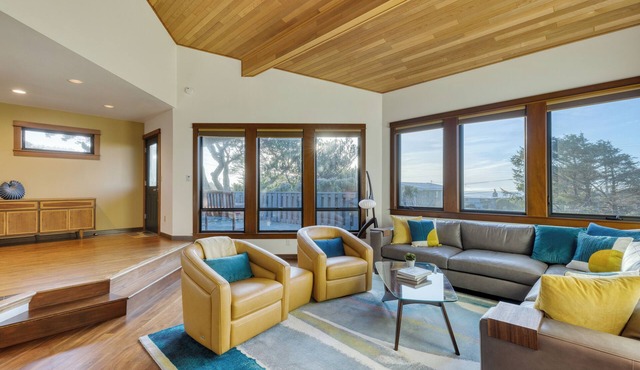 Half Block to Beach w/Oceanview, Patio + Balcony | The Shore Pine by AvantStay