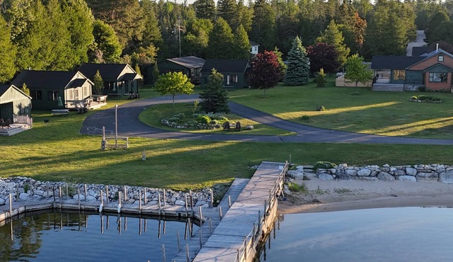 Hessel Bay Cabin #5: Lake Huron waterfront cabin sleeps 4.