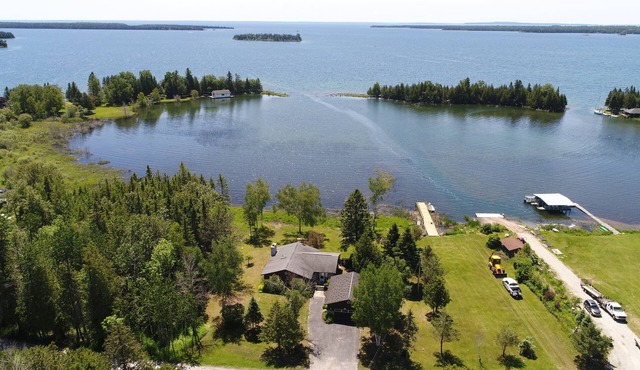 Home on Lake Huron Within Walking Distance to Downtown Hessel