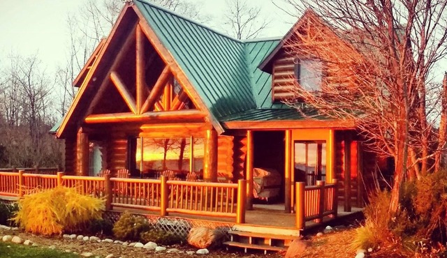 Log Home on Lake Michigan