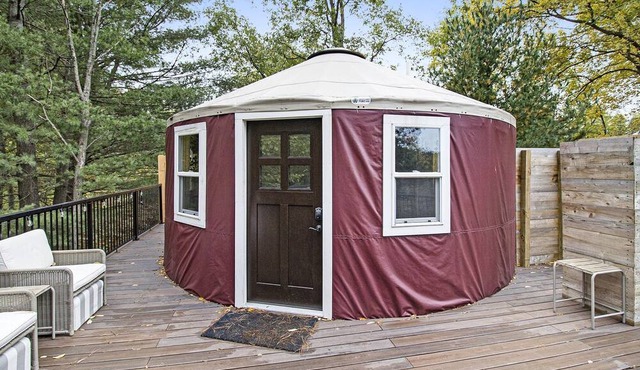 Secluded Glamping Yurt with Scenic Wilderness Views near Sears, Michigan